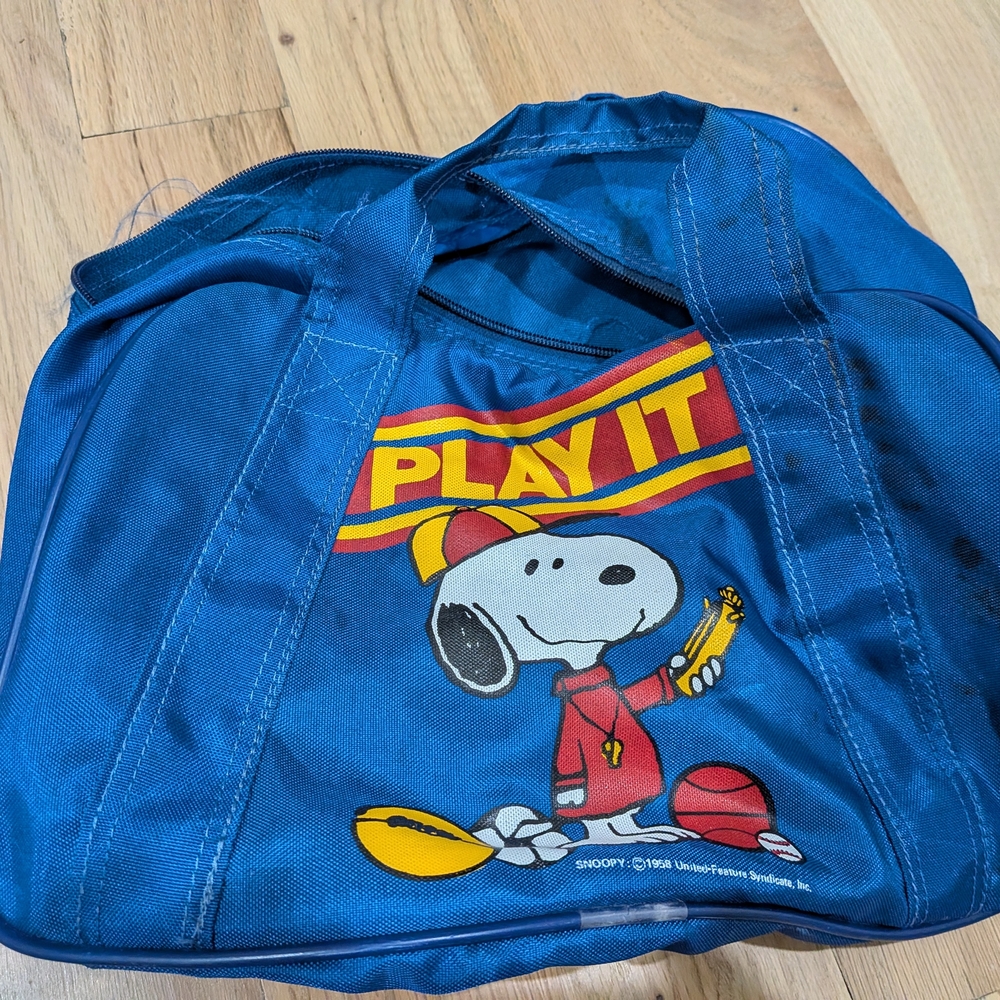 Snoopy Blue Tote Bag